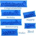 thumbnail image 3 of Sello de palabras de molde para pastel, juego de cortador de letras escritas a mano, feliz cumpleaños, mejores deseos, felicitación, aniversario, 6 uds., 3 of 5