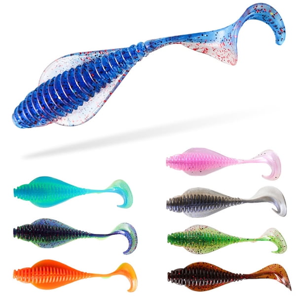 Bait Cebo Suave Wobblers Fishing Lures 8pcs 80 Mm 3.7g Señol para El Crappie Bass Trucha Lucioperca