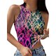 thumbnail image 2 of Txlixc Camisole sin mangas para mujeres recorta chalecos con estampado de patrón estético de moda y recorta chalecos de camuflaje de verano Txlixc moda, 2 of 9