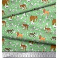 thumbnail image 2 of Soimoi Silk Fabric Kangaroo,Elephant & Lion Animal Print Fabric by Yard 42 Inch Wide, 2 of 3