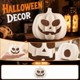 thumbnail image 4 of Fall Decor - Handmade Pumpkin Jack O' Lantern Outdoor Indoor, Farmhouse Autumn Festival Decoration, Halloween Decorations, Rustic Table Decor, For Porch Front Door Mantel Room, 4 of 5
