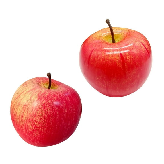 2 Pcs Artificial Toy Layout Scene Decor Home Accents Decor Simulation Apples Decor Vivid Apples Props