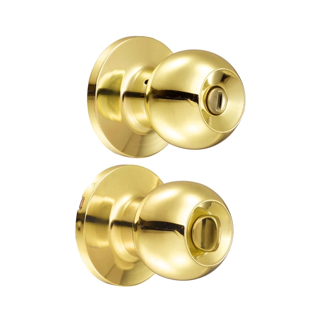 Cerradura pomo (bola) para recámara, latón brillante Lock L.O.C.K. 16PO