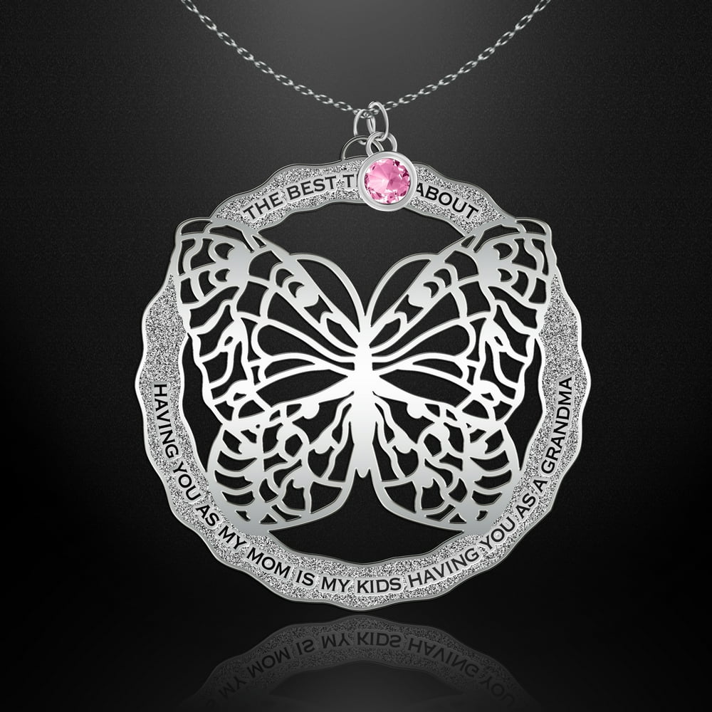 A Touch of Dazzle Caryn Rachel Designs Butterfly Pendant For Mom And
