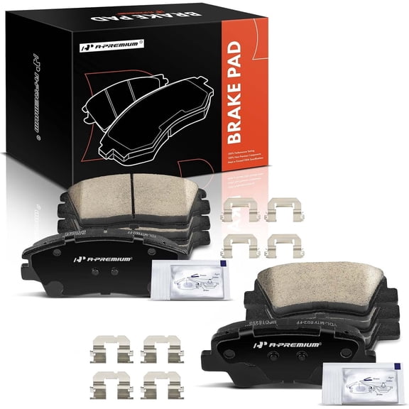 A-Premium Front and Rear Ceramic Disc Brake Pads Set Compatible with Kia Sportage 2017-2022 & Hyundai Tucson 2016-2021 8 Pcs