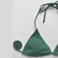 thumbnail image 6 of Erwazi Women's Solid Halter Drawstring 3 Piece Swimsuit Set Cover Up String Tie Side Bathing Suits, 6 of 7