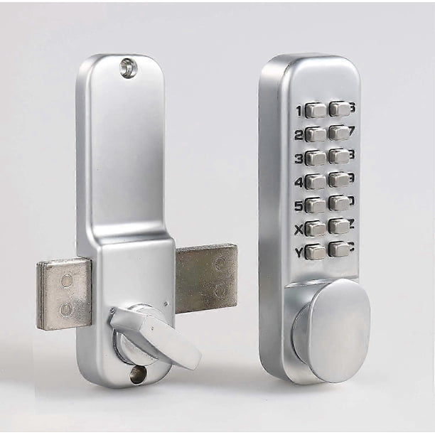 Digital Password Mechanical Door Lock Set, Sliding Swing Password Combination Keyless Entry Door Lock for Home, Office (Need Door Frame if Installed o