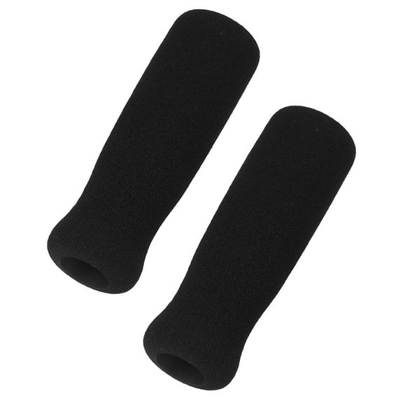 Pawsdot 2Pcs Reusable Crutch Handle Grips Black Thick Comfortable Hand Wraps