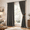 R | Grey-42"W x 96"L (Pack of 2)-Rod Pocket, variant on Beige Blackout Polyester Curta84 Inch Long Thermalulated Room Darkening Lined Curtain Drapes Luxury Tab Windows For Bedroom Living