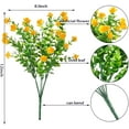 thumbnail image 3 of GRNSHTS 8 Pcs Artificial Plants & Flowers Outdoor Fake Spring Flower UV Resistant Faux Flores Plastic Plant Hanging Planter for Home Kitchen Porch Yard Decor (Yellow), 3 of 14