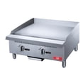 thumbnail image 5 of 24 in. Natural Gas Two Burner Commercial Stainless Steel Griddle 60000 BTU/H, 5 of 7