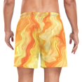 thumbnail image 4 of joogoo Men's Tie Dye Yellow Pattern Swim Trunks with Liner Pocket Beach Shorts X-Large, 4 of 9