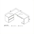 thumbnail image 2 of Bestar Connexion L-Shaped Workstation with 1 Assembled Oversized Pedestal in Sandstone, 2 of 2