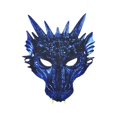 thumbnail image 3 of Máscara facial de Halloween Yinane Decoración de dragón azul para adultos y niños Cubierta facial, 3 of 8