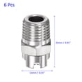 thumbnail image 5 of Uxcell 6pcs 65 Degree Flat Fan Spray Tip 1.8mm Orifice 1/4BSPT Male with Tape, 5 of 7