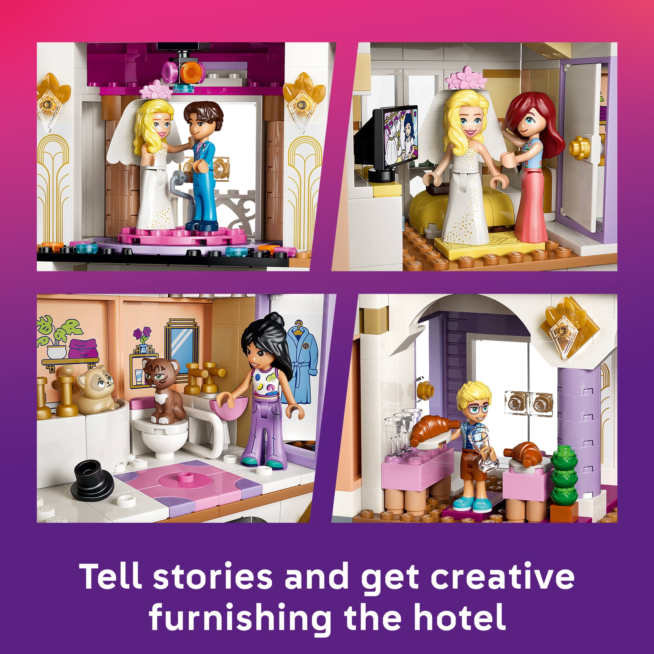 LEGO Friends Heartlake City Grand Hotel - Building Toy for Girls & Boys, Ages 9+ - Dollhouse Playset - Includes 6 Minidolls - Gift for Birthdays - 42704