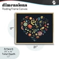 thumbnail image 4 of Stupell Industries Contemporary Retro Science Heart Gold Floating Frame Canvas Art, 21 x 17, by Tobe Fonseca, 4 of 8