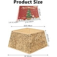 thumbnail image 3 of Christmas Tree Collar 24 inch Sequin Tree Skirt for Christmas Holiday Home Decor Xmas Tree Ring Stand Base Cover Medium Size 4 Piece Silvergrey, 3 of 6