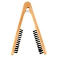 thumbnail image 4 of Professional Hairdressing Comb Double Brushes Wooden Anti static Hair Straightener Tool, 4 of 8