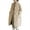 Beige, variant on Lovskoo Womens Winter Coats Quilted Jacket Long Sleeve Thin Loose Warm Mid Length Large Pocket Cotton Padded Coat Beige
