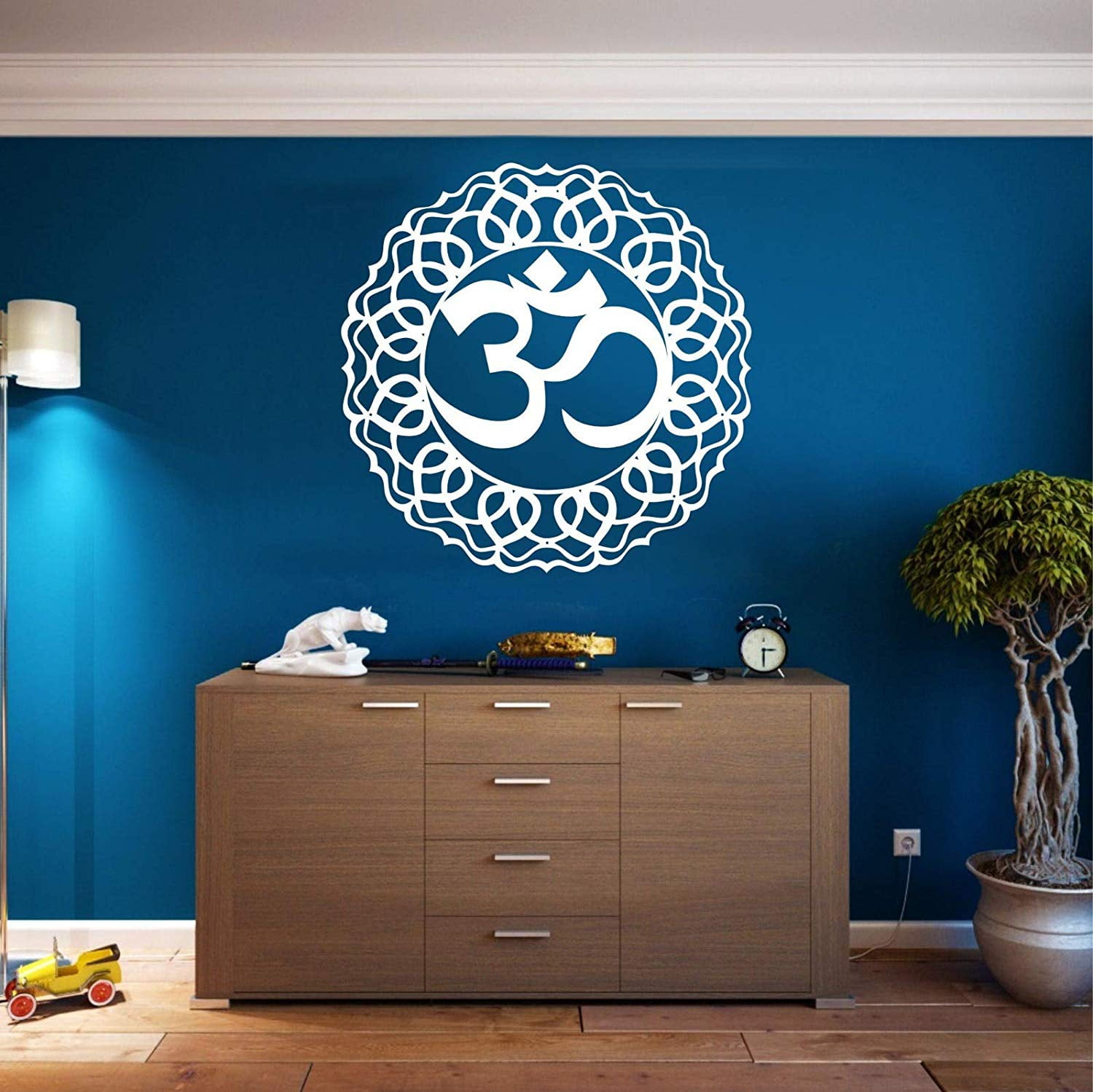 LaModaHome Metal Wall Art, Metal Om Decor, Yoga Gifts, Aum Symbol, OM