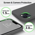 thumbnail image 4 of Designed for iPhone 13 Case, [Silicone Ultra Slim Thin Series], Full Body Shockproof Protective Phone Case with Soft Anti-Scratch Microfiber Lining Cover iPhone 13, 6.1 inch, Space Grey, 4 of 14