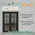 thumbnail image 2 of Macrout 39.8”x 37.8" Outdoor Window Awning Exterior with Polycarbonate Panels for Door Entrance, Air Conditioner, Front and Back Patio Door Canopy for Sun Shelter, UV, Rain, Snow Protection(White), 2 of 10