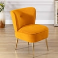 thumbnail image 2 of Canddidliike Modern Velvet Fabric Leisure Chairs, Bedroom Cushion Seat Chairs - Ginger, 2 of 10