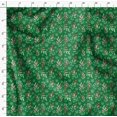 thumbnail image 4 of Soimoi Tissu Crêpe de Rayonne Vert Flocon de Neige & Baies Rouges Fruits Imprimé Tissu de Couture Yard 46 Pouces de Large, 4 of 6