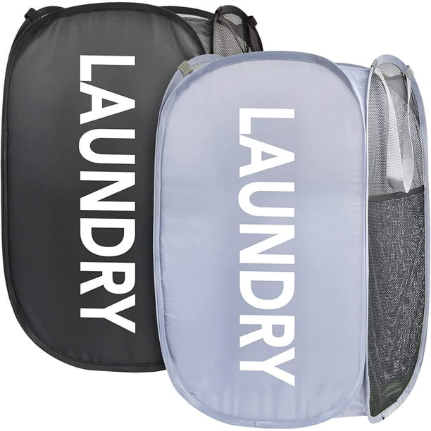 PopUp Laundry Hampers, Collapsible Strong Mesh Popup Laundry Hamper