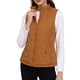 thumbnail image 4 of INSPIRE CHIC Chalecos de mujer con cuello alto, chaleco acolchado con cremallera en marrón silla, 4 of 6