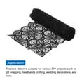thumbnail image 3 of Unique Bargains Lace Ribbon 5 Yards 7 Inch Lace Flower Trim for Craft Headbands Wedding Black, 3 of 5