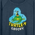 thumbnail image 3 of Pete The Cat - Turtle-y Groovy - Women's Lightweight French Terry Long Sleeve Shirt, 3 of 6
