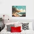 thumbnail image 4 of Naloa Coastal Palm Beach Print Canvas Bathroom Wall Art,Bathroom Wall Art Decoration, Canvas Poster Prints,Decorative Paintings for Living Room, Bathroom, Kids Room, 4 of 6