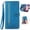 Blue, variant on Dteck for iPhone 16e Case Wallet with Card Holder Slots & Zipper Pocket, Embossed PU Leather Flip Cover with Wrist Strap for iPhone 16e,Purple