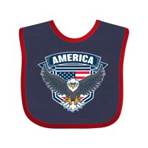 Inktastic America with Eagle Shield and Banner Boys or Girls Baby Bib