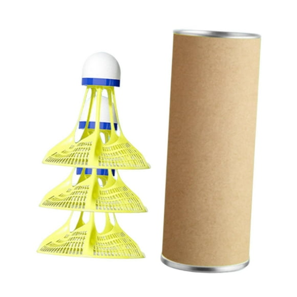 Almencla Volant de Badminton Résistant au Vent Professionnel pour Accessoires de Gymnase Jaune 3 Pcs