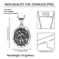 thumbnail image 6 of Saint St Christopher Medal Charm Pendant Necklace for Men & Women Stainless Steel Catholic Jewelry, 6 of 8