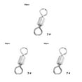 thumbnail image 3 of Naiovety Conector de pesca Flexible rotación de 360 ​​grados resistente al desgaste anillo giratorio de pesca conectores a presión alta Type1 NO1, 3 of 6