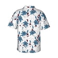 thumbnail image 4 of Xecao Lilies Flowers print Hawaiian shirt - a stylish short-sleeve button-down for men, perfect for casual beach and tropical outings., 4 of 9