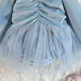 thumbnail image 4 of Sngxgn Baby Girl Romper Long Sleeve Jumpsuit Outfit Striped Ribbed Clothes for Girls(Blue,90), 4 of 9