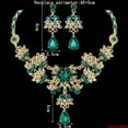 thumbnail image 4 of ANXPTME Teardrop Clear for Rhinestone Necklace Earrings Set Bridal Wedding for Engagemen, 4 of 9