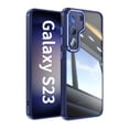 thumbnail image 6 of Dteck for Samsung Galaxy S23 Clear Case, Shockproof Slim Clear Hard PC Back with Soft TPU Bumper Scratch Resistant Protective Transparent Anti-Scratch Phone Case,Blue, 6 of 6