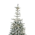 thumbnail image 5 of Northlight Real Touch™️ Pre-Lit Slim Flocked Nordmann Fir Artificial Christmas Tree - 6.5' - Warm, 5 of 9