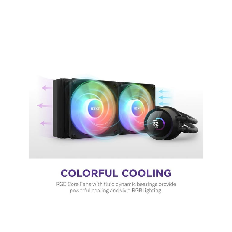 NZXT Kraken RGB 280mm AIO Cooler, LCD Display, 2xF140RGB Fans, LGA