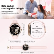 Smart Watches for Women, 1.27 HD Touchscreen Fitness Tracker with Bluetooth Calls, 100+ Sport Modes Ladies Smart Watch, IP68 Waterproof Smartwatch Compatible IOS/Android