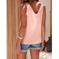 thumbnail image 6 of Ekouaer Womens Silk Satin Tank Tops V Neck Casual Cami Sleeveless Camisole Blouses Summer Basic Tank Shirt, 6 of 7