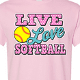 thumbnail image 4 of Inktastic Live Love and Softball T-Shirt, 4 of 5