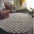 thumbnail image 2 of SAFAVIEH Seattle Dallas Geometric Shag Area Rug, Ivory/Grey, 6'7" x 6'7" Round, 2 of 10