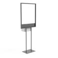 thumbnail image 4 of FixtureDisplays® Stand, Bulletin Poster Donation Ballot Collection with white metal box 11063+10918-WHITE, 4 of 6